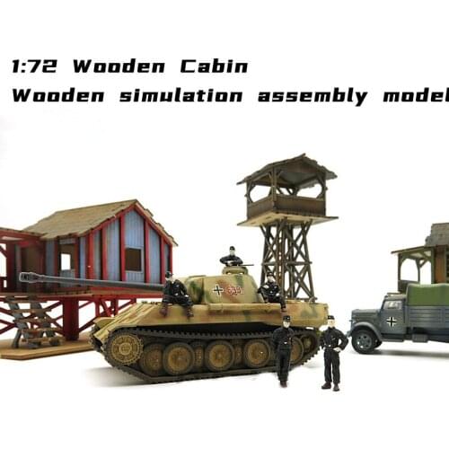 1:72 Southeast Asia Ancient Outdoor Taoyuan Architectural Scene Wooden Cabin Assembly Model Handmade Gift