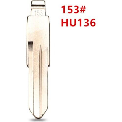 10pcs 153# 153 HU136 Metal Uncut Blank Flip Remote Key Blade For Renault Megan Dacia Clio Duster for keydiy KD xhorse VVDI JMD
