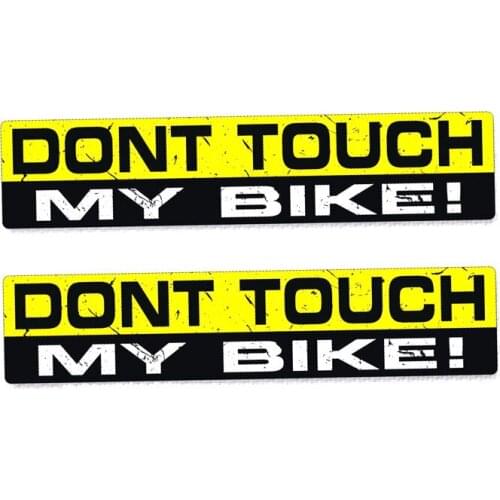 2x Car Styling and Decals Funny DO NOT TOUCH MY BIEK Warning Motorcycle Sticker Guitar DIY Laptop Stickers
