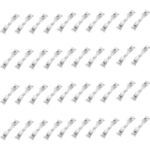 40 Pieces Clear Plastic Rotatable Merchandise Sign Display Mini Clip Tag Holders for Business Cards