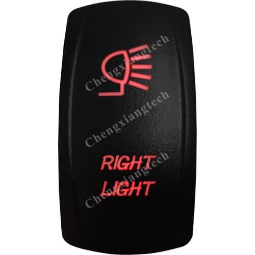 Red Led Car Boat Dashboard Light Rocker Toggle Switch Right Light 5P ON OFF SPST for Carling ARB Narva 4x4 Style