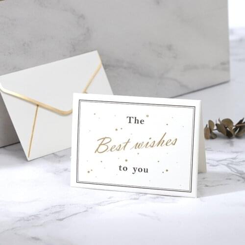 50pcs Kraft Handmade Message Card Colorful Paper Craft Gift Card Best Wish Flower Wedding Favor Party Supply