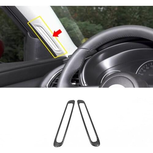 Stainless steel Accessories Car Door Window column Air Condition outlet Vent frame Cover Trim For Mazda 3 Axela 2019 2020