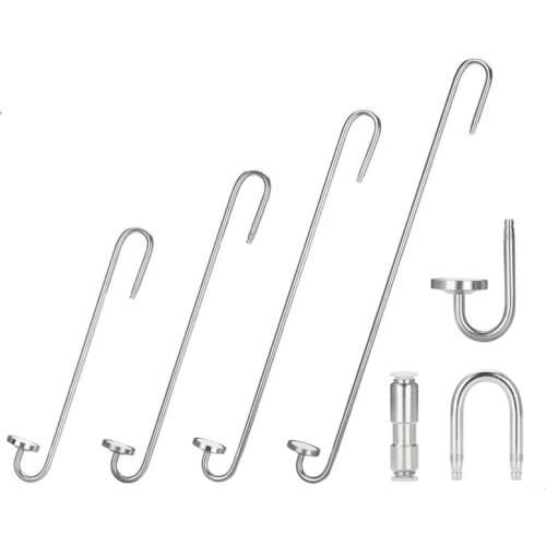 Aquarium CO2 Diffuser Stainless Steel Material Atomizer Ceramic Disc Refiner Fish Tank Aerator Hydroponic Aquarium Accessories