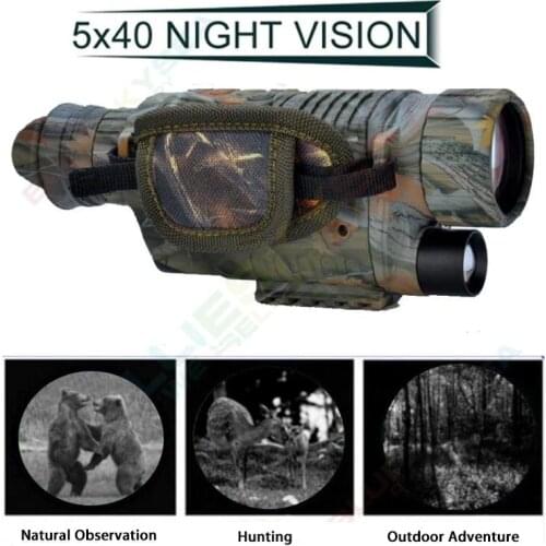 BOBLOV 5X40 Digital Infrared Night Vision Goggle Monocular 200m Range Video DVR Imagers for Hunting Camera Device
