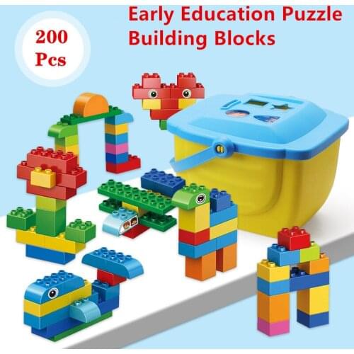 Large Particle Building Block Toys For Childrens Gift Compatible Legos Building Block Childrens Educational Toys 200Pcs Bricks