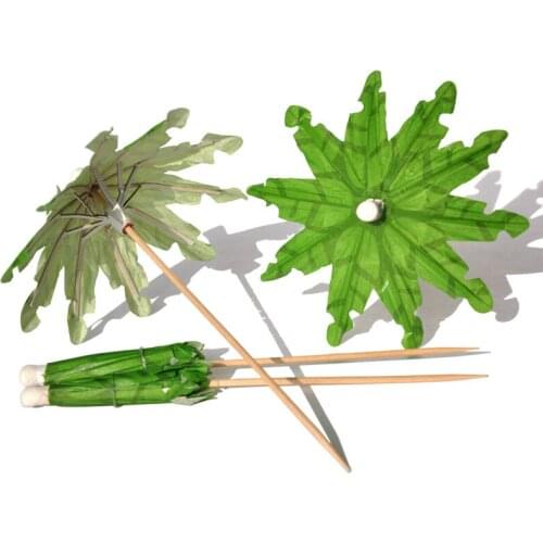 10pc Coconut Tree Paper Umbrella Fruit Tray Decor Happy Birthday Decor Summer Beach Birthday Party Caketopper Hawaii Party Decor