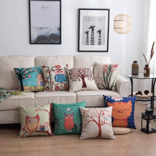 40x40cm Colorful Geometry Pattern Cushion Covers Home Decorative Pillows Case Throw Pillows Cover Linen Pillow Case For Sofa