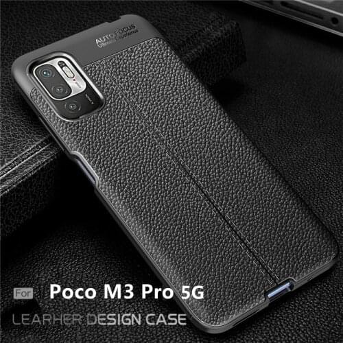 For Cover Poco M3 Pro Case For Xiaomi Poco M3 Pro 5G Capas Shockproof Back Bumper TPU Soft Leather For Fundas Poco M3 Pro Cover