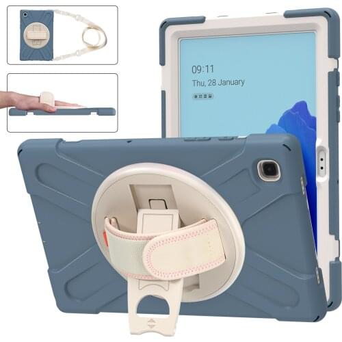 Case For Samsung Galaxy Tab A7 10.4 T500 T505 T507 T505N Tablet Cover 360 Rotation Hand Kickstand Silicone Case