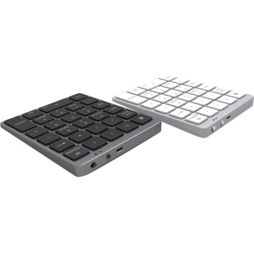 Bluetooth Numeric Keyboard 28-Key Rechargeable Aluminum Alloy Keyboard Is Suitable for Bank Accounting Settlement