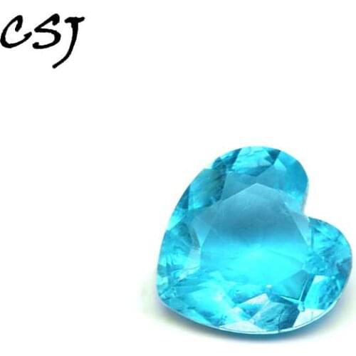 CSJ Created Paraiba Tourmaline Loose Gemstone Heart Cut For Diy Fine Jewelry 925 Silver Mounting Color Change Stone