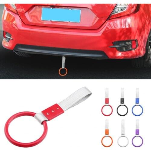Round Car Interior Pull Ring Subway Train Bus Handle Strap Charm Drift JDM TSURIKAWA RING Car Rear Bumper Warning Loop for Auto