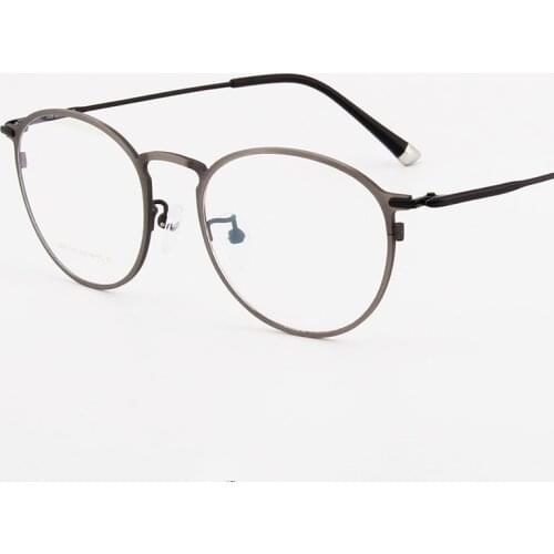 Viodream Unisex Pure Titanium Retro Circular Spectacles Frame Men Women Super elastic Legs Myopic Reading Glasses Oculos De Grau