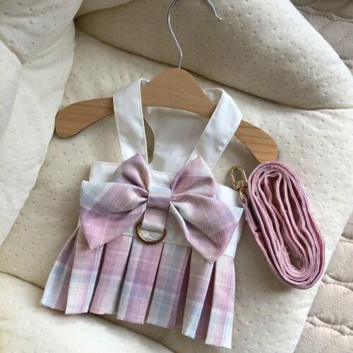 Summer Dog Clothes Plaid Pet Shirt Chihuahua Pet Clothing for Small Medium Dogs Shirt Classic Pet Harness Clothes Ropa Perro Pug