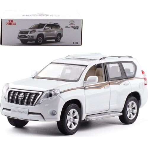 Diecast 1:32 Prado Alloy Pull Back Car Model Metal Adult Collection Souvenir Ornaments Vehicle Boy Toy Decoration Gift