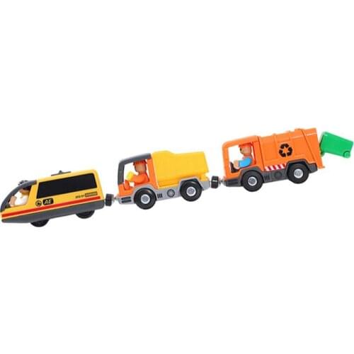 Magnetic Electric Locomotive Toy City Construction Vehicle Toy Accessories Interaction Learning Education Puzzle Fidget Toys