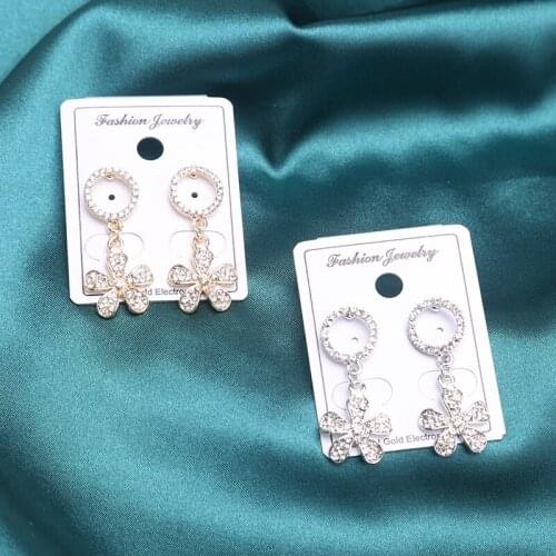 Fashion Jewelry 2021 Trend Long Hanging Unusual Stainless Earrings Aesthetic Piercing Korean Vintage Floret Earrings For Women