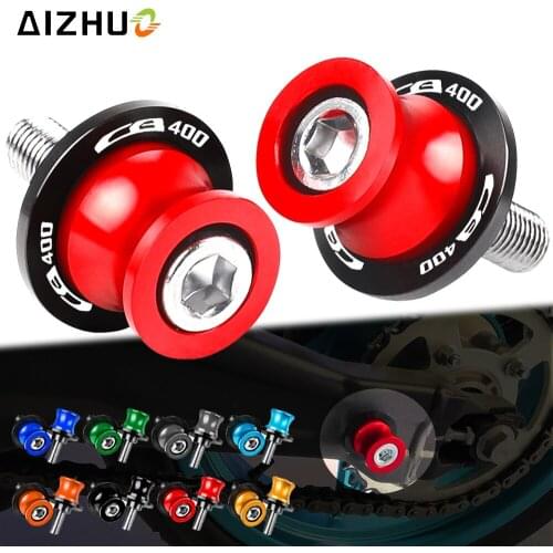 Motorcycle CB 400 CNC Aluminum Swingarm Spools M8 FOR HONDA cb400 CB400SF CB400VTEC 1992-1998 1997 1996 Stand Screws CB400 LOGO