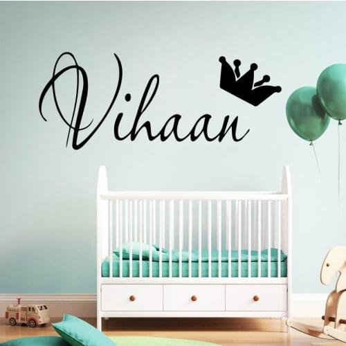 Muyuchunhua Name Sticker for Babys Rooms Decoration Nurserys Room Wall Decals Stickers