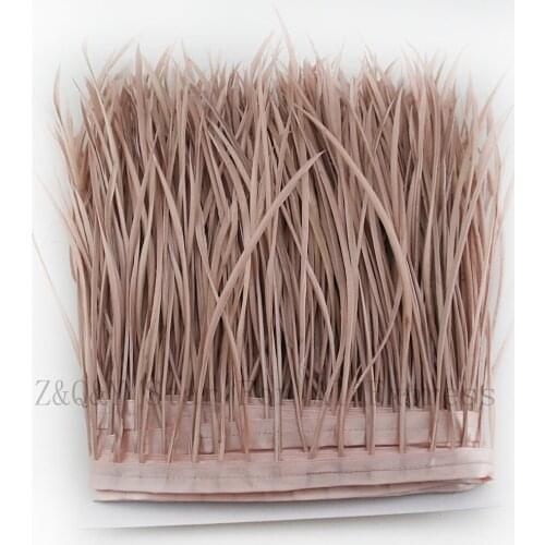 Natural goose feather 10-15CM (4-6 inches) dyed leather pink to do 2-10 yards single torn cloth edge DIY craft jewelry feather