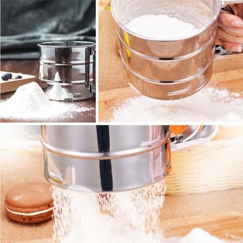 Stainless Steel Flour Sifter Sieve Filter Baking Icing Sugar Powder Strainer