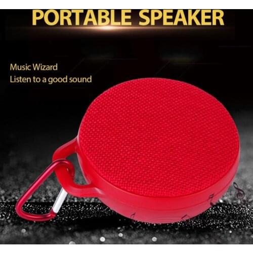 New Waterproof Sports Hooded Bluetooth Speaker Outdoor Portable Multicolor Mesh Cloth Hanging Buckle Audio With Microphone