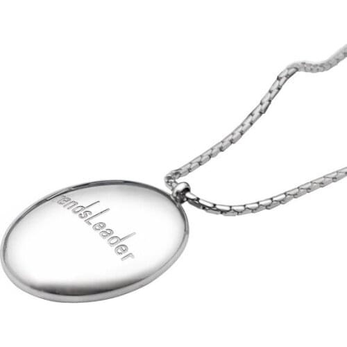 Oval Hollow Water Drop Pendant Titanium Steel Couple Necklace Men and Women All-match Necklace