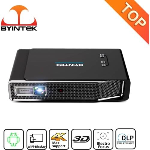 BYINTEK R15 3D 4K Smart Android WIFI LED DLP Portable Mini Full HD 1080P Home Theater Video Projector for Mobile Phone Tablet