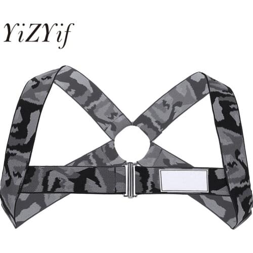 Sexy Mens Harness Shoulder Strap X-back Wide Elastic Shoulder Chest Harness Belt Muscles Protector Straps Club Wear Costume