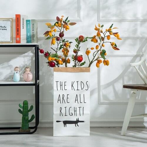 Storage bag kitchen accessories Flower Vase Racks Nordic Flowers Ornaments Paper Home kitchen Storage Decor Accessories