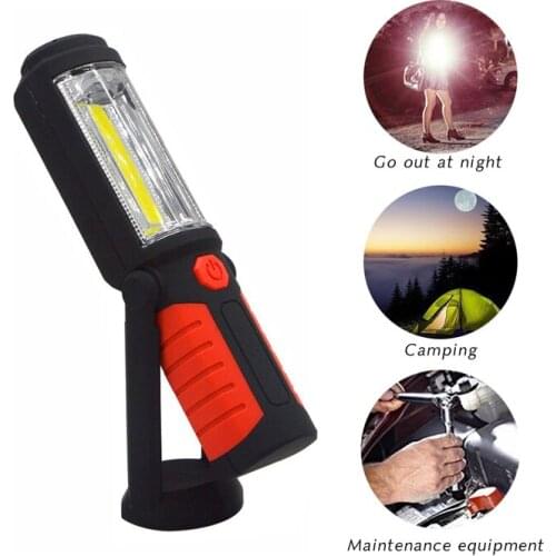 COB Light USB Rechargeable LED Flashlight 2 Led Magnetic Rotation Hook Work Lamp Camping Tent Torch Portable Lanterns Flashlight