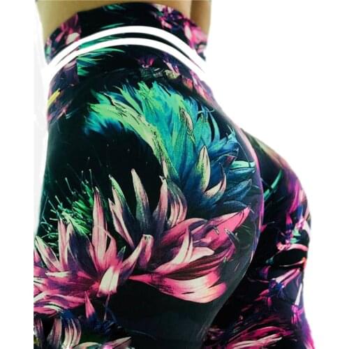 Women Leggings Fashion Legging Green leaf print branch leggins Fitness high elastic High Waist Leggings 2020 New