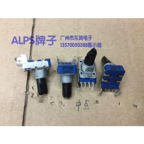 2PCS/LOT ALPS alpine RK11 type potentiometer B20K, with a median shaft length of 15mm packets of gongs, lines 4 feet