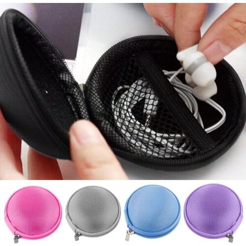 200 Pouches EVA Earphone Headphone bag Earbud Carrying Storage Bag Pouch Hard Case 5 Color