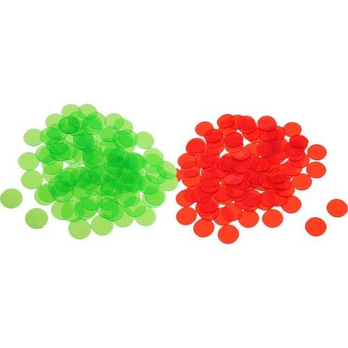 200Pcs Plastic 19mm Bingo Chips Markers for Bingo Game Poker Cards Kids Counters Toys Christmas Gift