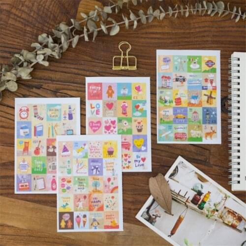 30packs/lot New cartoon Life stamp deco Paper Sticker / Index Label / Fashion / wholesale
