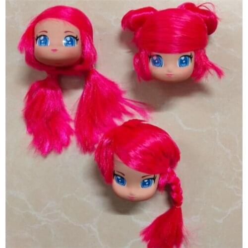7cm Big Cute Spain Doll Head Make Up Doll Head DIY Toys Girl Birthday Gift Collection