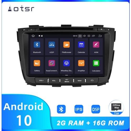 AOTSR 2 Din Android 10 Car Radio Coche For Kia Sorento 2012 2013 2014 2015 Car GPS Navigation DSP Multimedia Player Autostereo