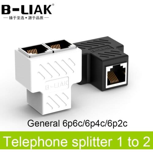 B-LIAK Hot RJ11 6P6C 6P4C 6P2C Female To Female 1 to 2 Splitter PCB Connection Outlet Telephone Cable Adapter