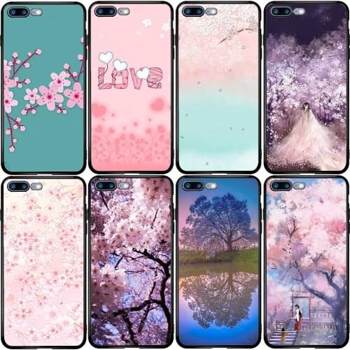 Cover Case for Xiaomi Redmi Note 6 7 9 8T 10T 9S 9A 8A A3 A2 A1 Pro Lite Black Shark Mix Max Japan Sakura Blossoms