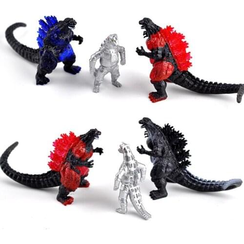 Godzilla Dinosaur Q Version 6CM Movie Animation Surrounding Toy Wholesale SHM Monster King PVC Model Doll Ornament Joint Movable