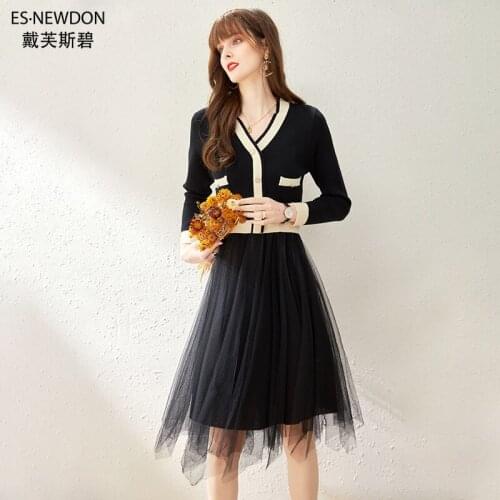 Модные платья-трапеции ES·NEWDON China At AliExpress