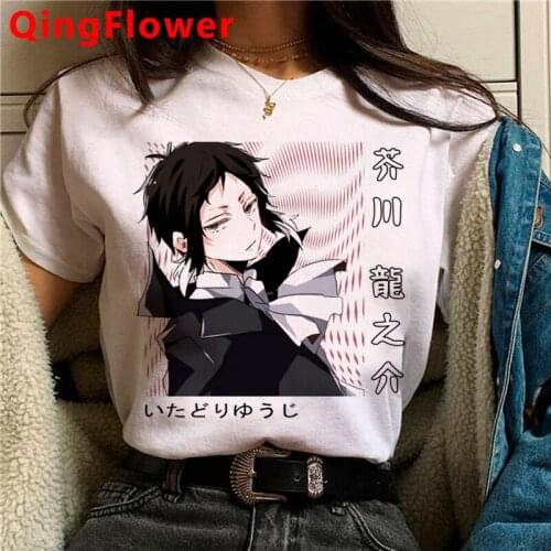 Bungou Stray Dogs Chuuya Nakahara t shirt summer top women streetwear casual print clothes summer top kawaii harajuku
