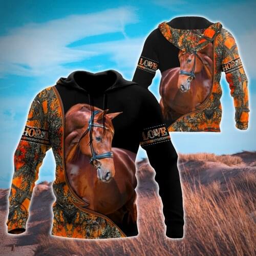 Beautiful Arabian Horse 3D All Over Printed Autumn Men Hoodies Unisex Casual Zip Pullover Streetwear sudadera hombre DW0478