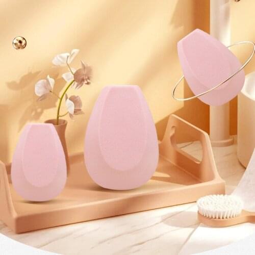 Custom Logo Non-Latex Blender Beauty Three Facets Cosmetic Puff Makeup Sponge Foundation Blender Make Up Sponge Blending in Bulk