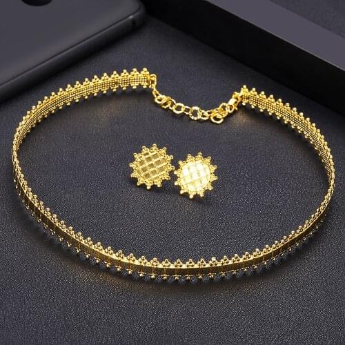 Jankelly luxury Unique African Jewelry Sets For Women Wedding Cubic Zircon Crystal CZ Dubai Bridal Jewelry Set