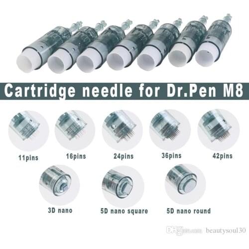 FDA 30 PCS Bayonet Cartridges Needles Fit For Dr. pen M8 Replacment Cartridge 11 16 36 42 Micro Needle Skin Care Derma Pen Tip