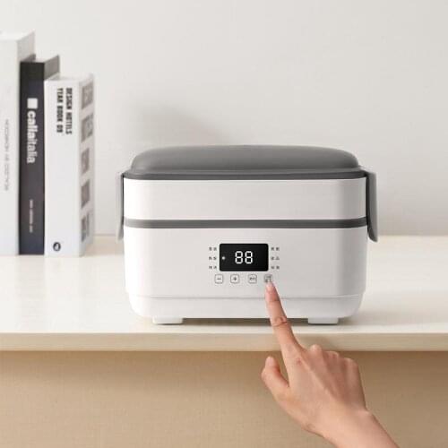 Electric Heating Lunch Box Portable Rice Cooker Steamer for Student Office Worker Double-layer Insulation Lunch Container