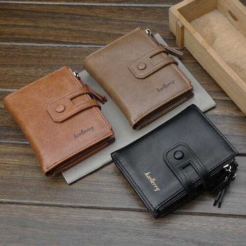 Lovoski PU Leather Zip Wallet RFID Blocking Men Purse Bifold Zipper Coin Bag